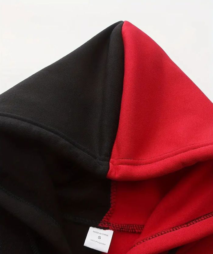ZITY Men's Contrast Color Hooded Long Sleeve Zip Up Outdoor Hoodie-DUMFH05069|Zitysports