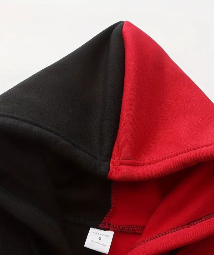 ZITY Men's Contrast Color Hooded Long Sleeve Zip Up Outdoor Hoodie-DUMFH05069|Zitysports