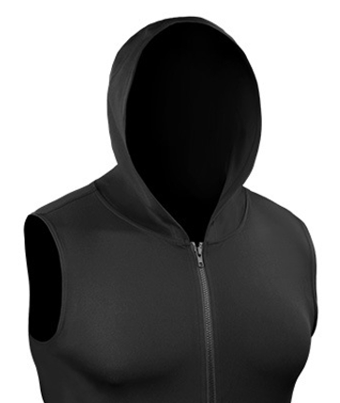 ZITY Men's Zip Up Slim Fit Sleeveless Hoodie-DUMMG05220|Zitysports