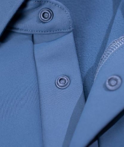 ZITY Men's Button Up Stand Collar Long Sleeve Polo Shirt-8905