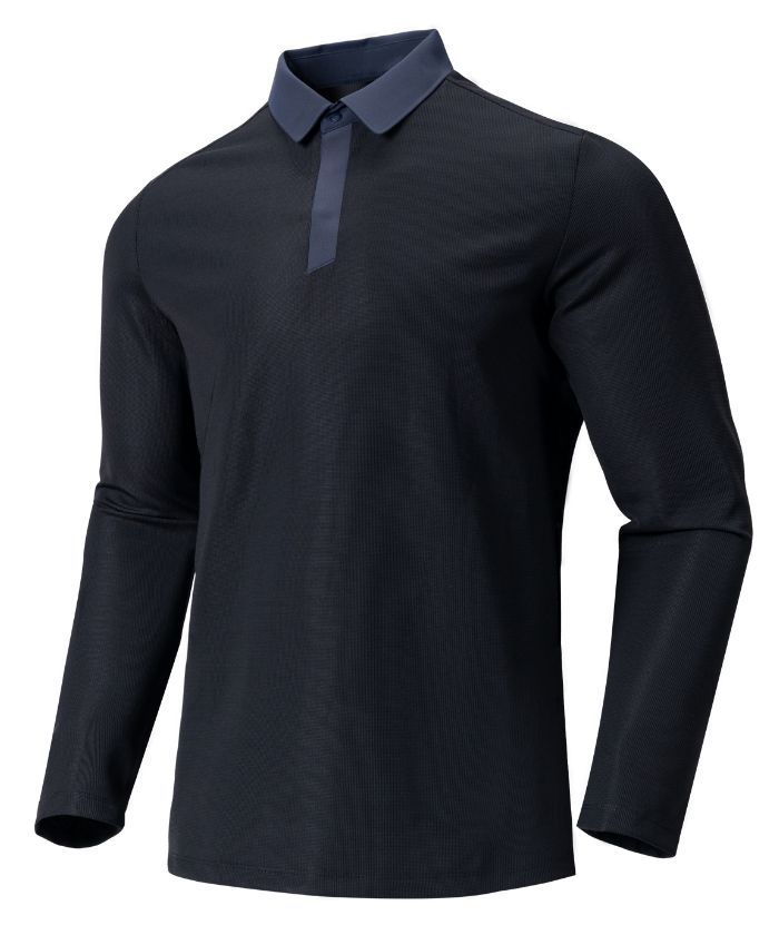 ZITY Men's Long Sleeve Business Polo Shirt-8901