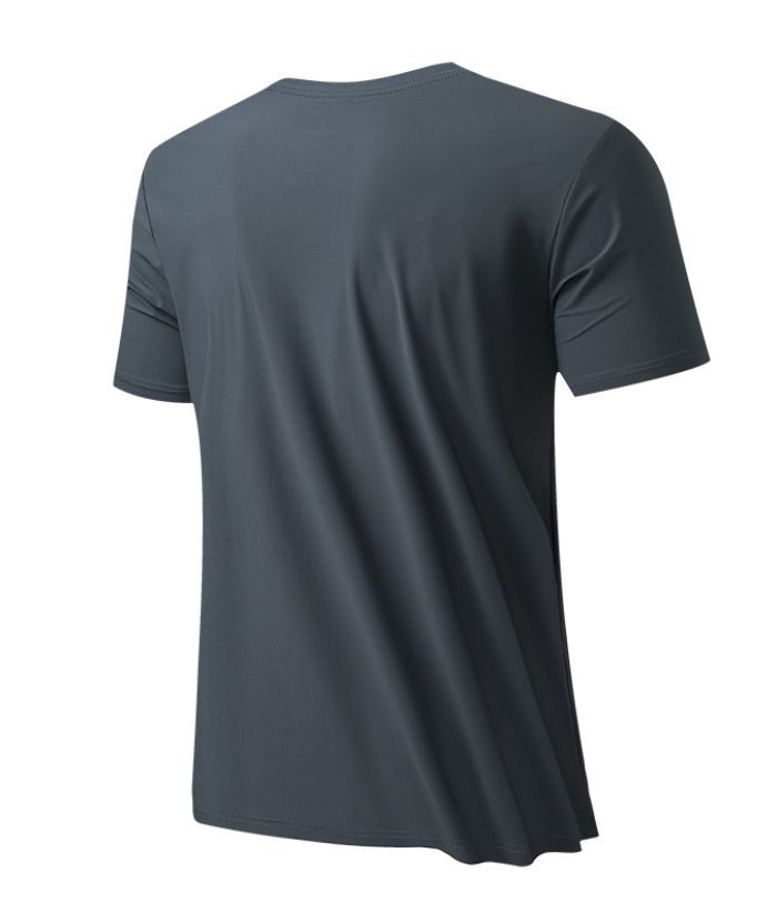 ZITY Men's Summer Slim Fit Solid Color T-Shirt-8371