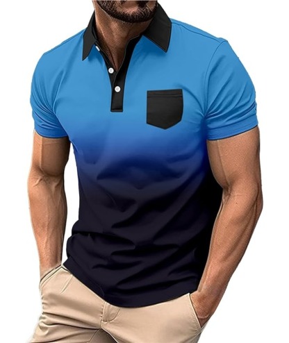 ZITY Men's Gradient Color Polo Shirt-ZPK010474 | Zitysports