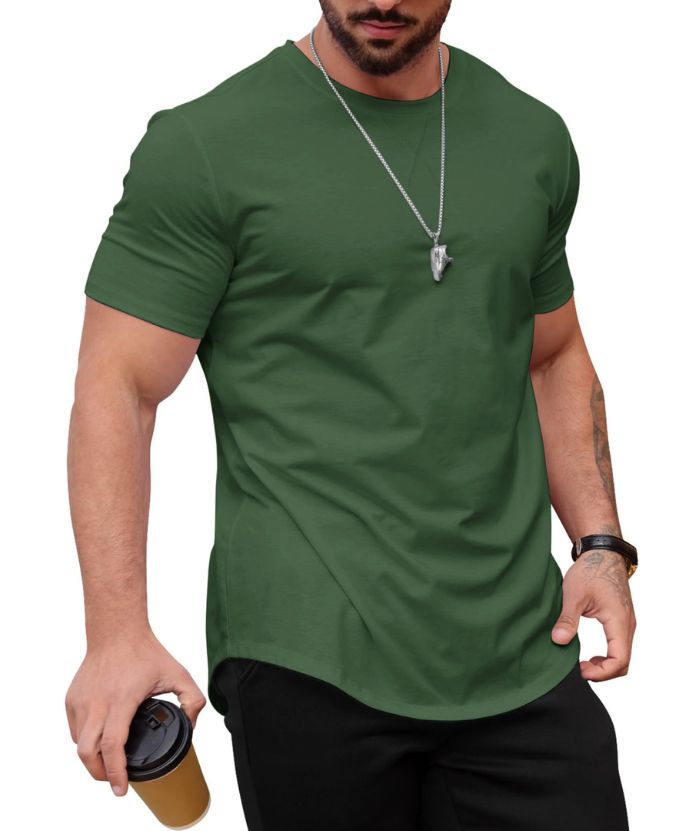 ZITY Men's Round Neck Hip-Hop Slim Fit T-Shirt-ZPK010742