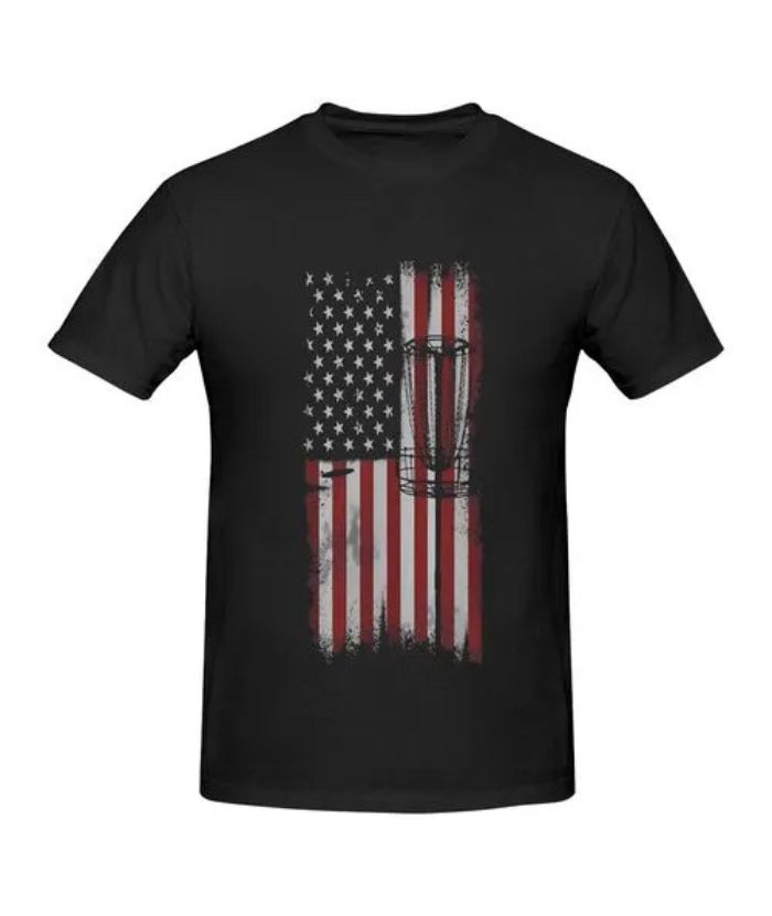 ZITY Men's American Flag 100% Cotton T-Shirt