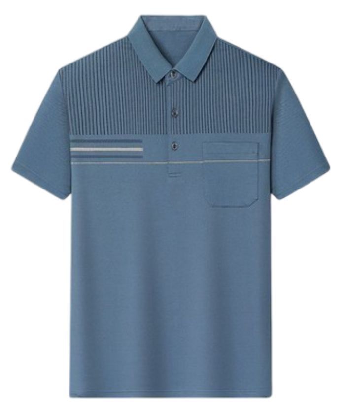 ZITY Men's Button Up Slim Fit Summer Polo Shirt-DUMPO06065