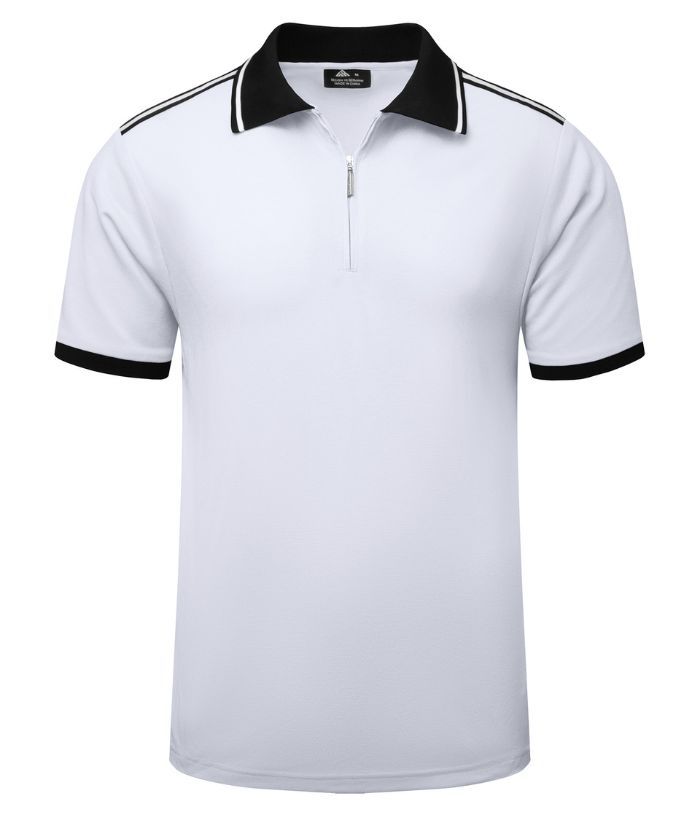 ZITY Men's Quarter Zipper Dri Fit Polo Shirt-CUMPO02198
