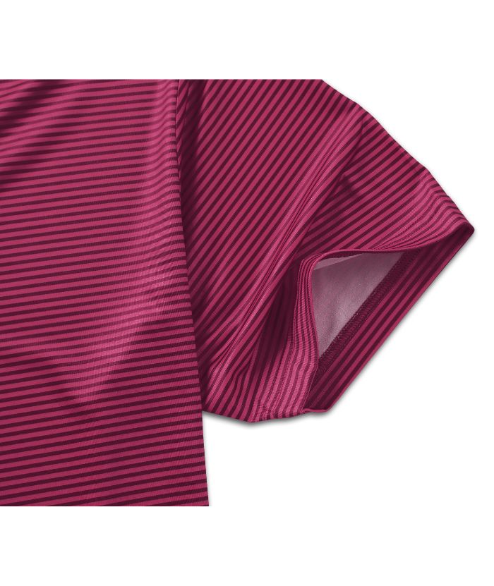 ZITY Men's Button Up Stripe Polo Shirt-CFMPO00062