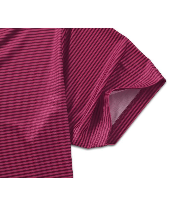 ZITY Men's Button Up Stripe Polo Shirt-CFMPO00062