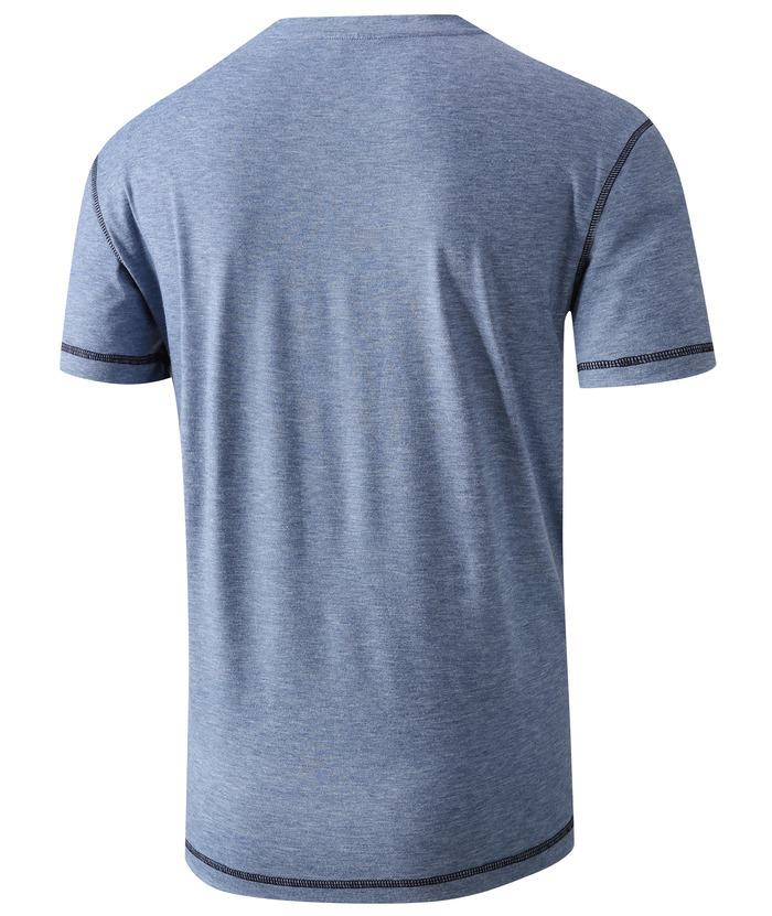 ZITY Men's Dri Fit Button Up Summer T-Shirt-CUMSS01984