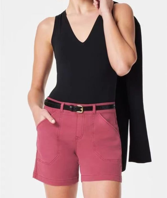 ZITY Women's Stretch Twill Ankle Cargo Shorts-DUWSH06169