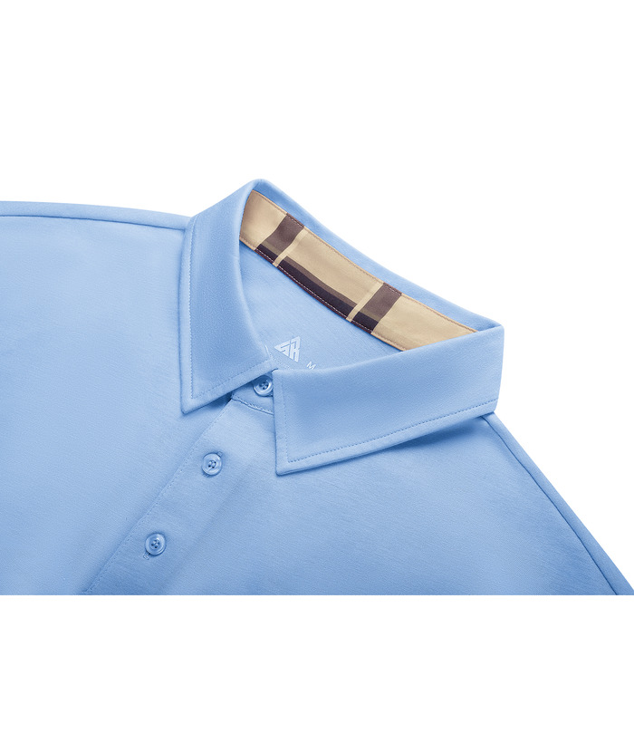 ZITY Men's Solid Color Slim Fit Pocket Polo Shirt-CUMPO01151