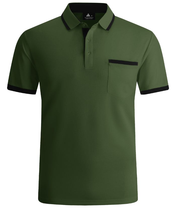 ZITY Men's Slim Fit Button Up Golf Polo Shirt-CEMPO04037