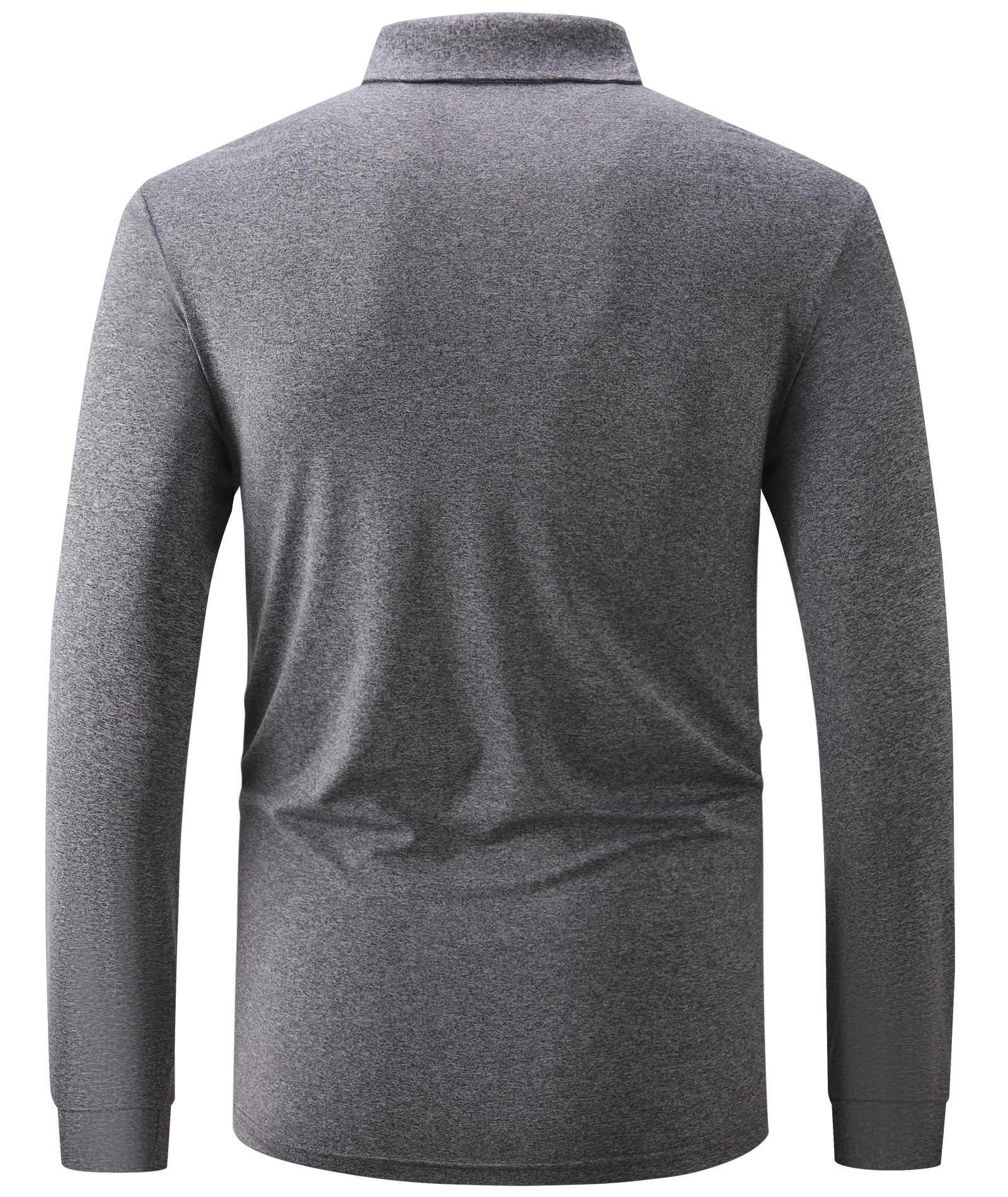 ZITY Men's Long Sleeve Moisture Wicking Polo Shirt-CFMLP00007