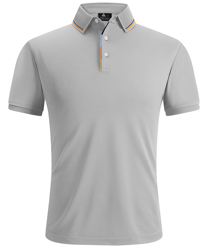 Men's Solid Color Slim Fit Performance Polo Shirt-ZPK007837