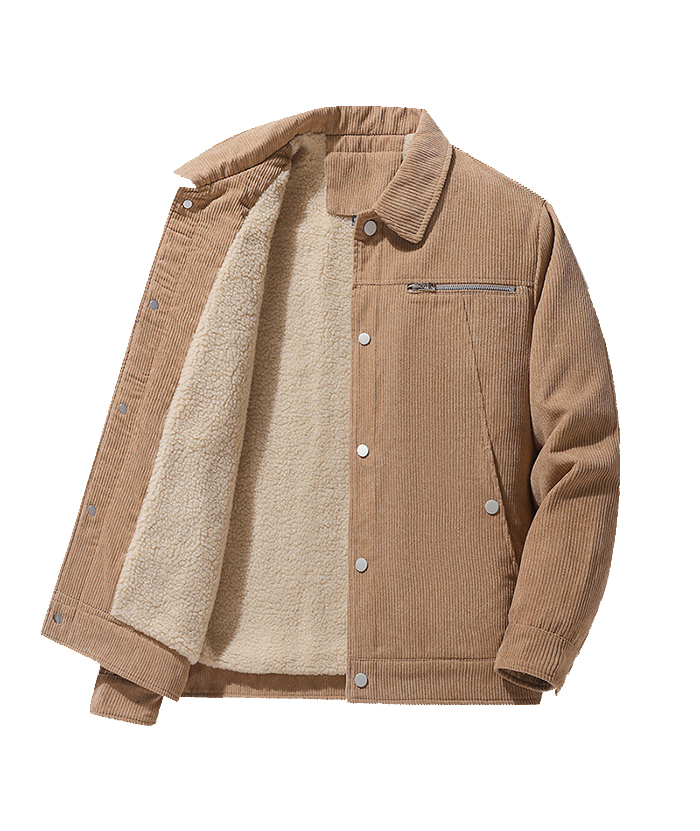 ZITY Men's Oversize Long Sleeve Fleece Jacket-DUMCO05445