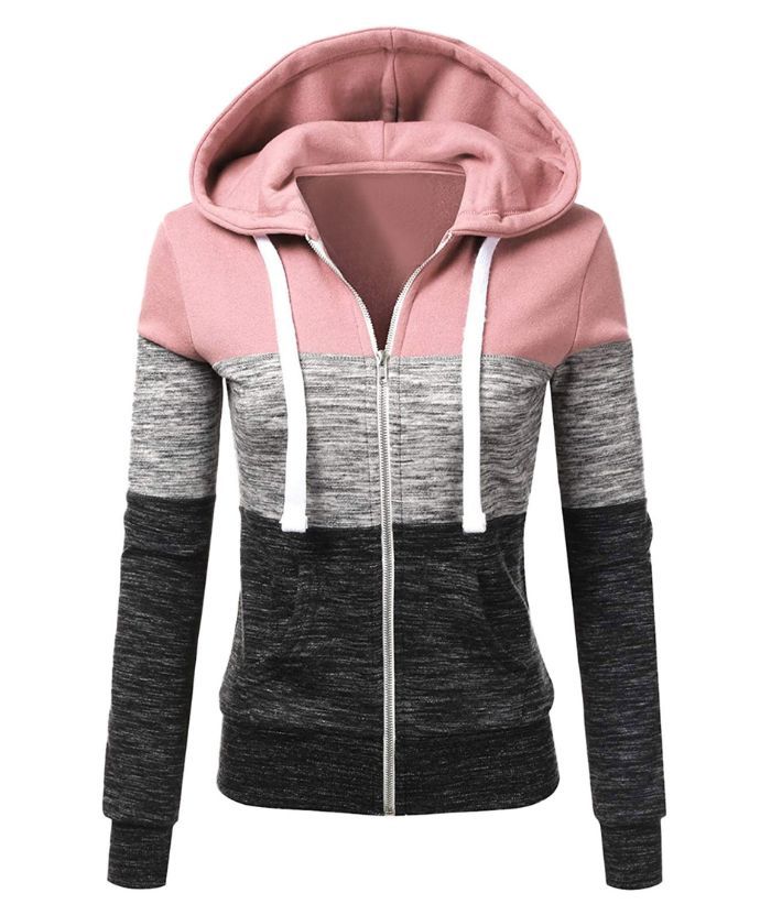 ZITY Women's Lightweight Warm Long Sleeve with Kangaroo Pocket Hoodie-DUWFH04933|Zitysports