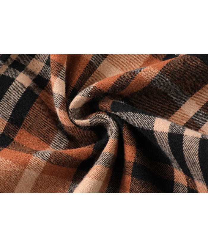 ZITY Men's Button Up Long Sleeve Plaid Hoodie-CUMLT03681|Zitysports