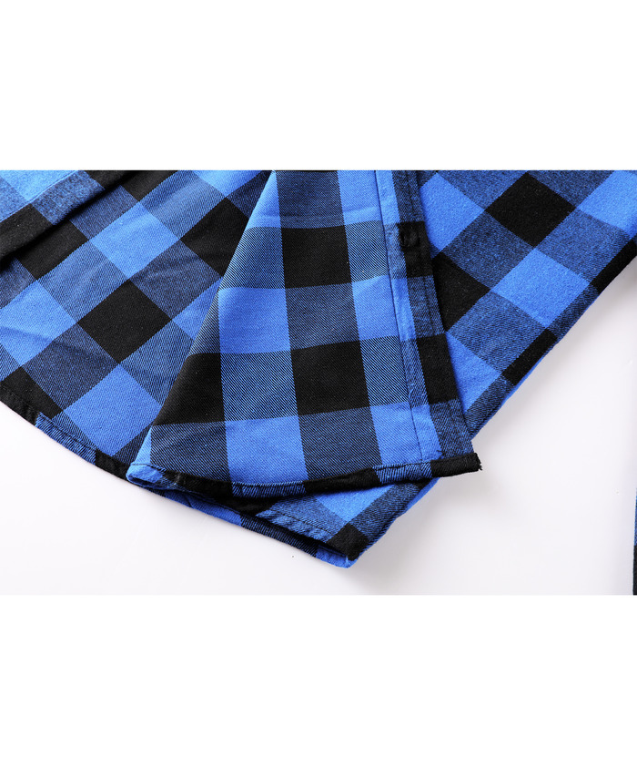 ZITY Men's Button Up Long Sleeve Plaid Hoodie-CUMLT03681|Zitysports