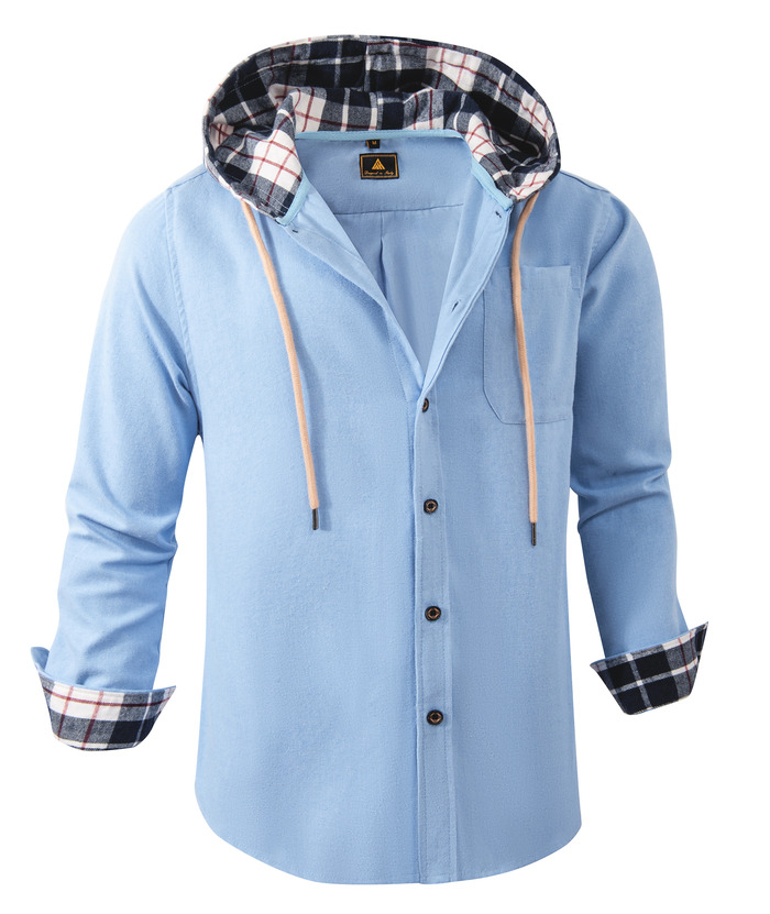 ZITY Men's Button-Up Plaid Shirt-ZPK007042