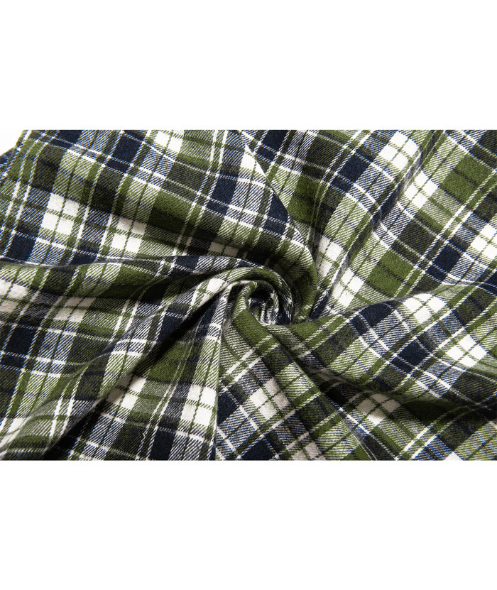 ZITY Men's Long Sleeve Casual Button Down Plaid Flannel Shirt-ZPK005339 | Zitysports
