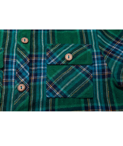 ZITY Men's Long Sleeve Casual Button Down Plaid Flannel Shirt-ZPK005339 | Zitysports