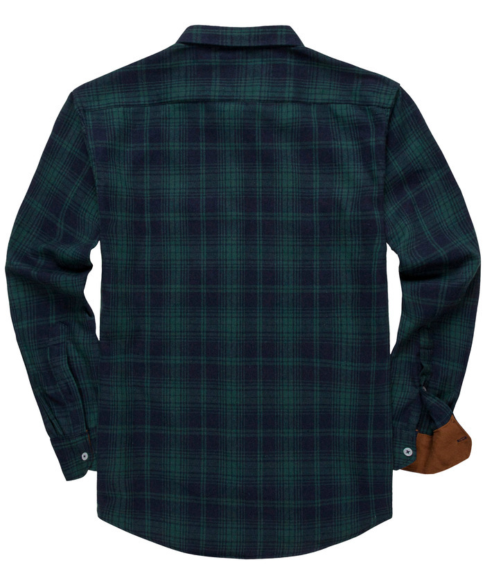 ZITY Men's Plaid Button Up Shirt with Flap Pocket Spring Fall Top-ZPK006565 | Zitysports