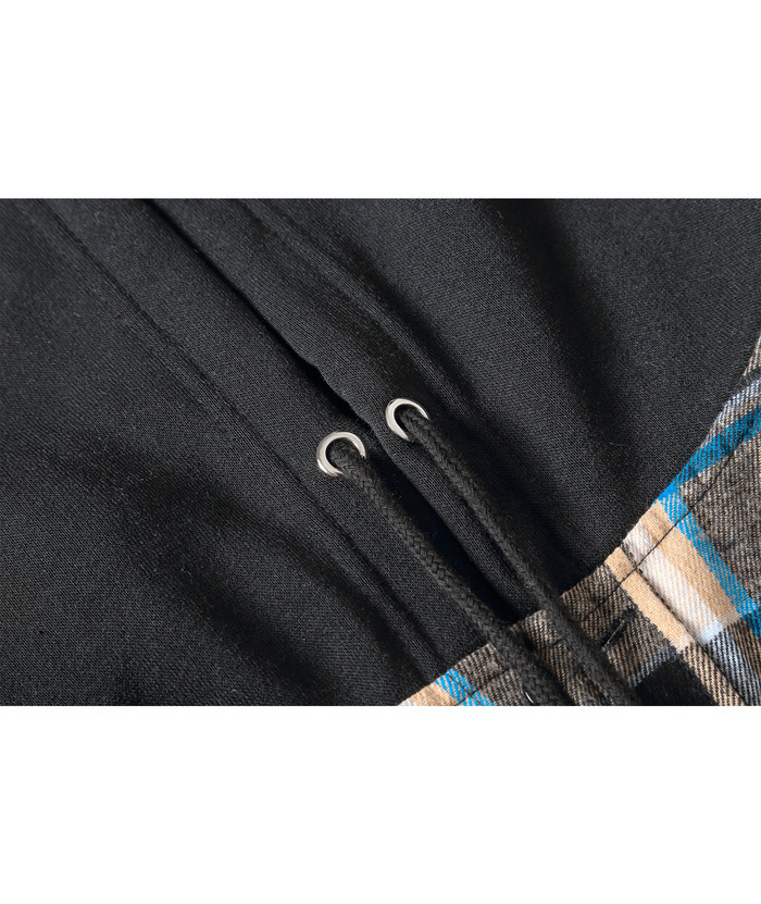 ZITY Men's Button Down Long Sleeve Plaid Pattern With Pocket Casual Hoodie-ZPK006235 | Zitysports