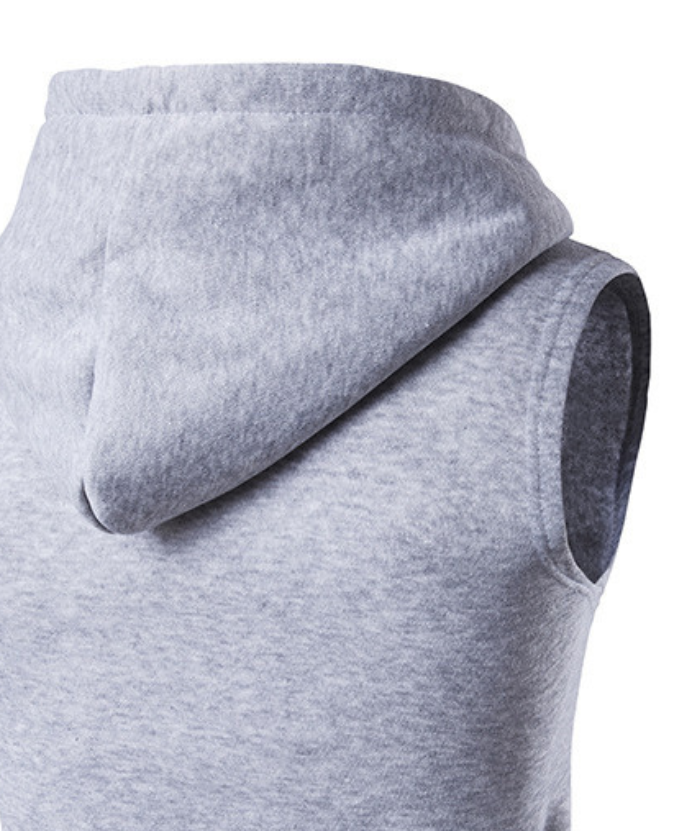 ZITY Men's Zipper Pocket Sleeveless Gym hoodie-DUMMG04965|Zitysports