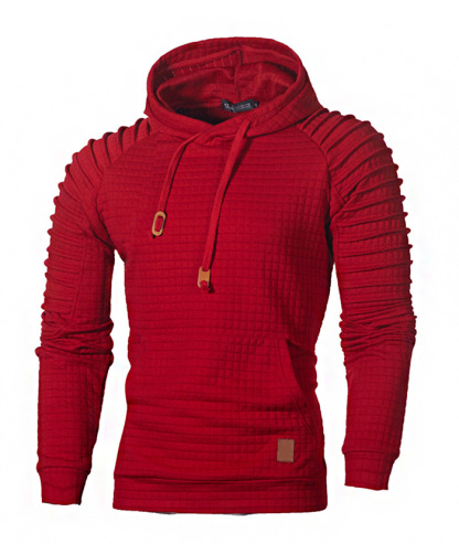 ZITY Men's Fashion Solid Color Casual Slim Fit with Kangaroo Pocket Hoodie-DUMFH05019|Zitysports