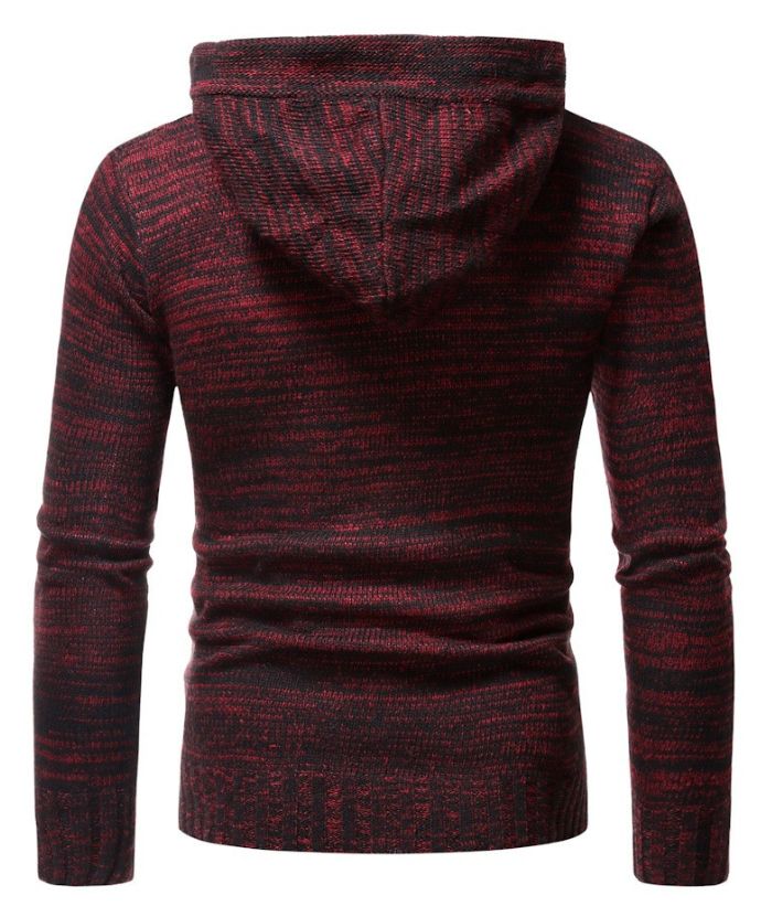ZITY Men's Knit Long Sleeve Retro Striped Pullover Hoodie M-3XL-DUMFH05061|Zitysports