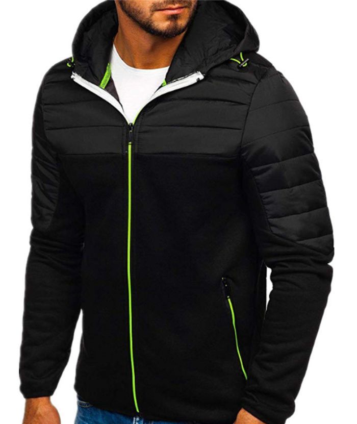ZITY Men's Full Zip Casual Drawstring Long Sleeve Hoodie with Pockets-DUMFH05112|Zitysports