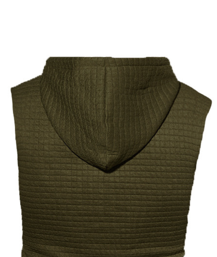 ZITY Men's Plus Size  Solid Color Sleeveless Hoodie-DUMMG05201|Zitysports