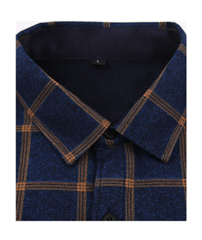 ZITY Men's Oversize Button Up Long Sleeve Plaid Shirt-DUMLT05362|Zitysports