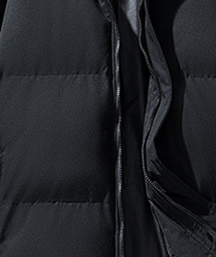 ZITY Men's Full Zipper Solid Color Puffer Jacket-DUMCO05528