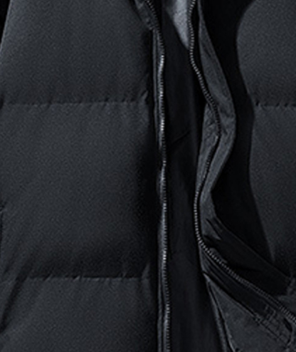 ZITY Men's Full Zipper Solid Color Puffer Jacket-DUMCO05528