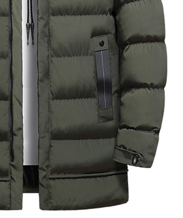 ZITY Men's Full Zipper Hooded Puffer Jacket-DUMCO05579