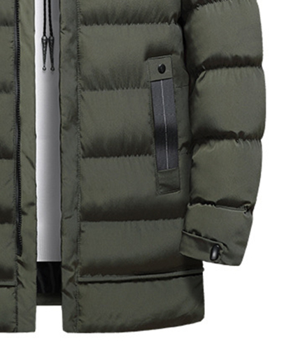 ZITY Men's Full Zipper Hooded Puffer Jacket-DUMCO05579