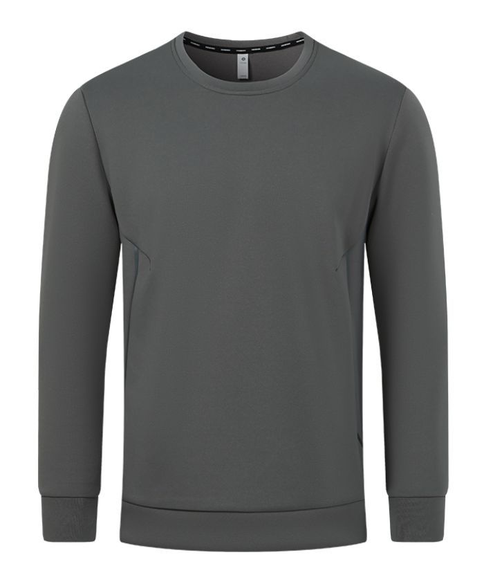 Men's Athletic Fit Solid Color Long Sleeve Polo Shirt-5328