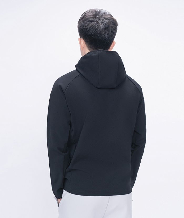 ZITY Men's Quarter Zip Solid Color Hoodie-7390