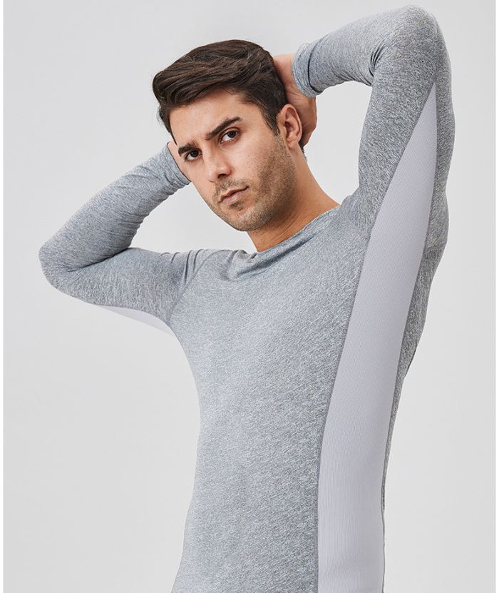 ZITY Men's Long Sleeve Compression Dri Fit T-Shirt-DUMLS05953