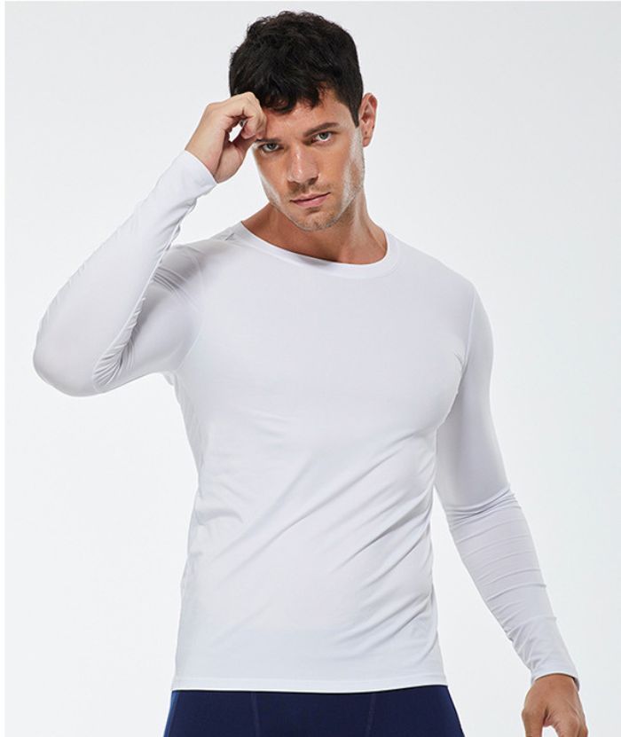 ZITY Men's Long Sleeve Round Neck Compression T-Shirt-DUMLS05951
