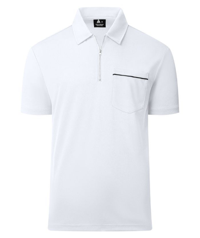 ZITY Men's Quarter Zip Slim Fit Polo Shirt-ZPK008403