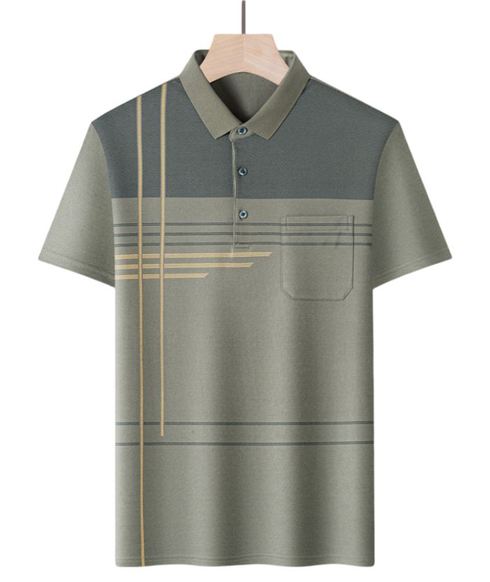 ZITY Men's Button Up Slim Fit Summer Polo Shirt-DUMPO06065