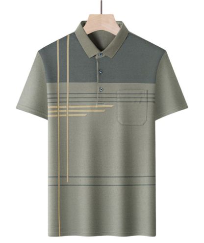 ZITY Men's Button Up Slim Fit Summer Polo Shirt-DUMPO06065