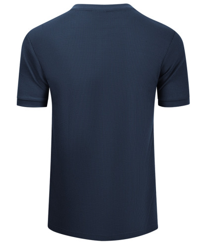 ZITY Men's Slim Fit Button Up Summer T-Shirt-CUMSS01031