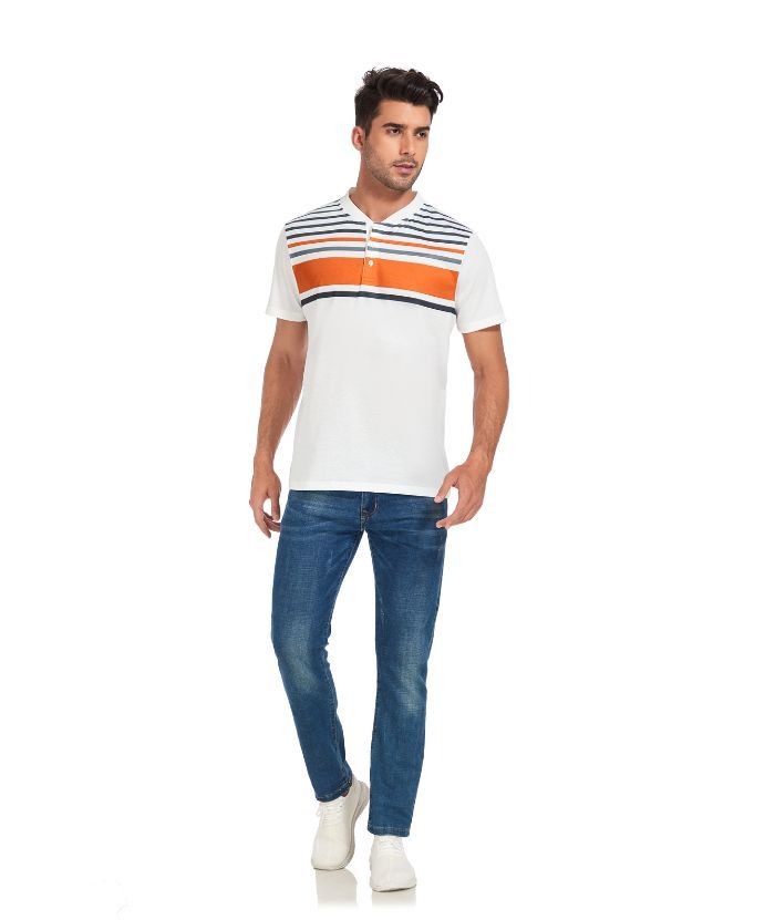 ZITY Men's Dri Fit Stripe Summer T-Shirt-CUMSS01736
