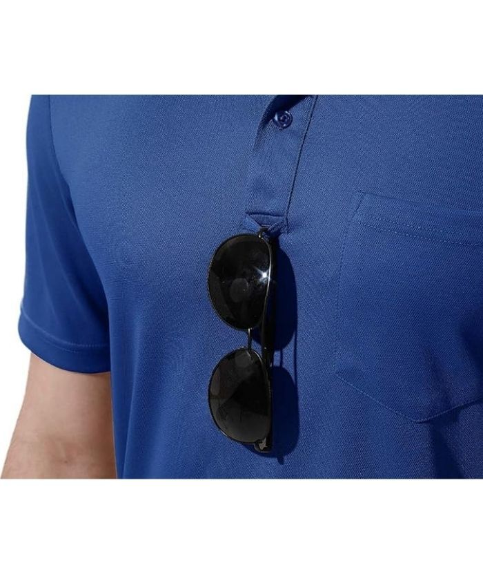 ZITY Men's Button Up Quick Dri Casual Polo Shirt-CEMPO03494