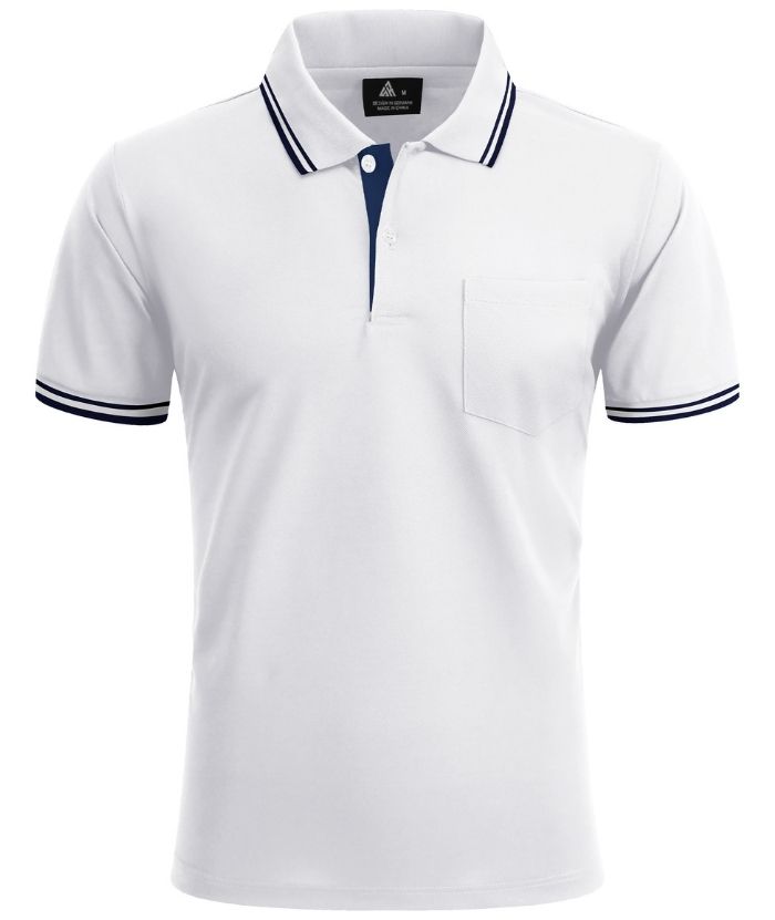 ZITY Men's Button Up Dri Fit Golf Polo Shirt-CFMPO00134