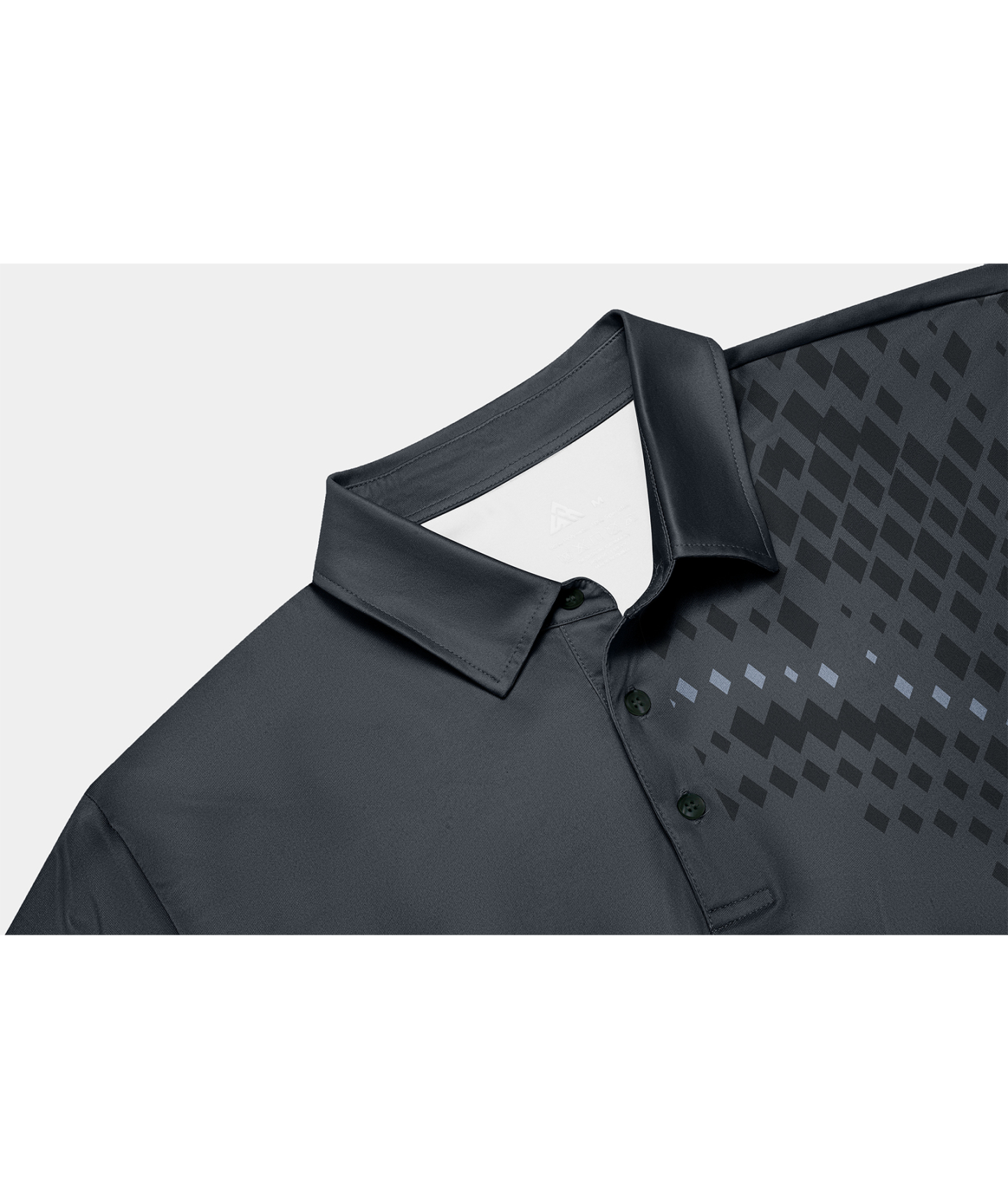 ZITY Men's Button Up Dri Fit Print Polo Shirt-CUMPO02480